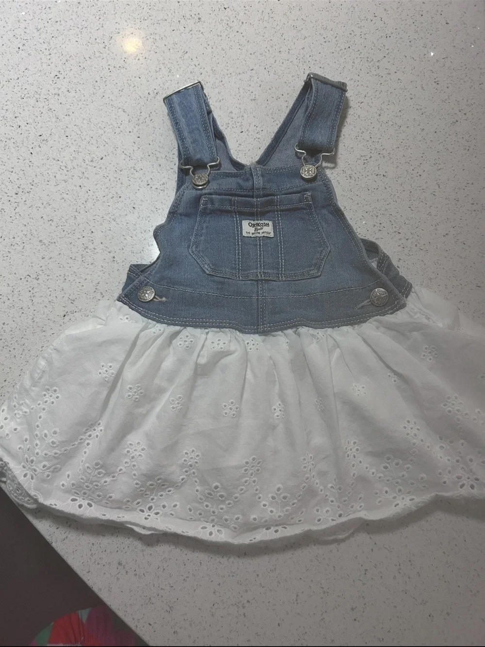 Osh kosh overall dress EUC 12m